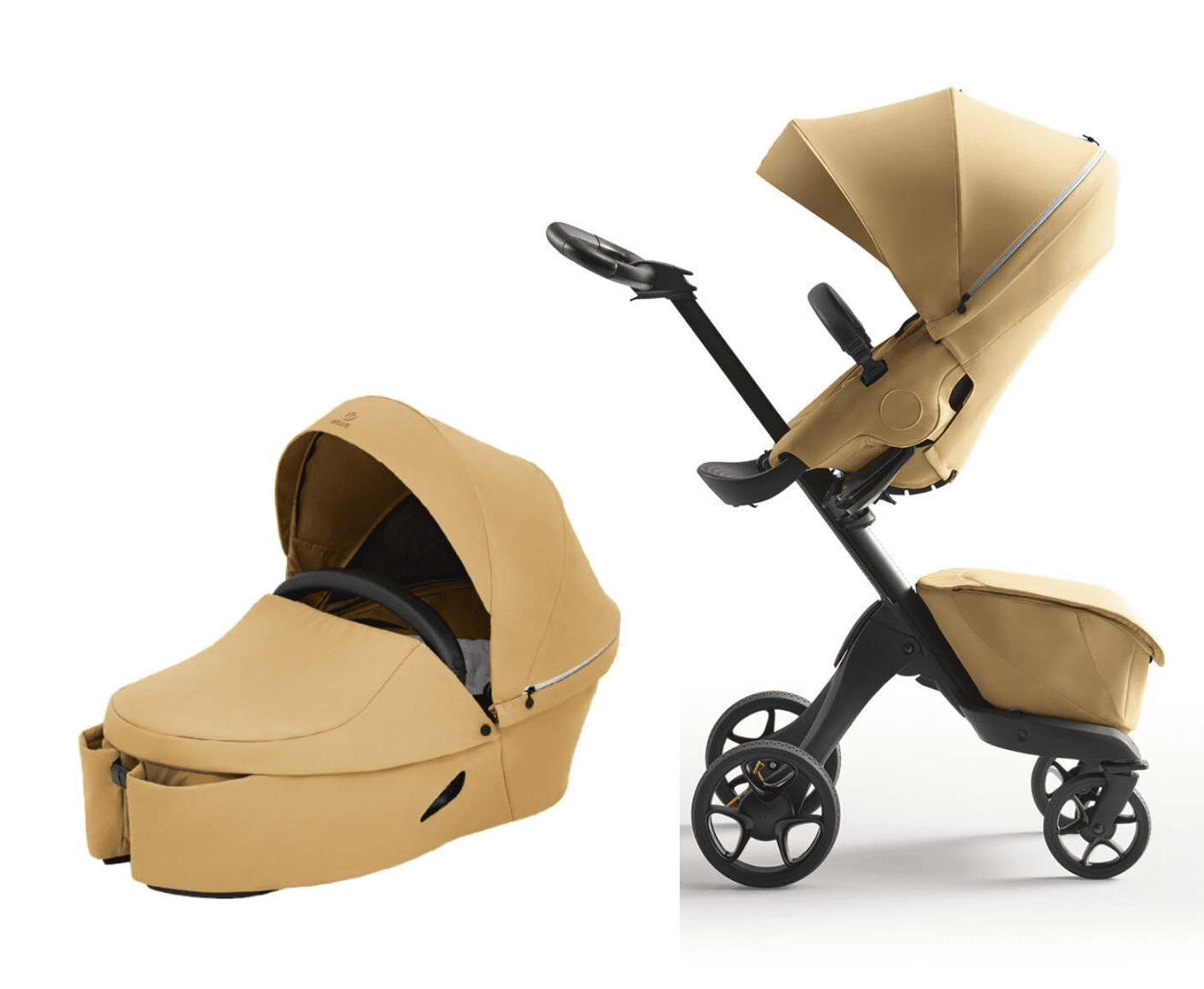 Stokke Xplory X Kombikinderwagen  – Kombi Kinderwagen Xplory X von STOKKE mit Babywanne + Sportsitz + Wickeltasche ✓ erhöhte Sitzposition ✓ pannenfreie Räder u.v.m. ► Jetzt bestellen